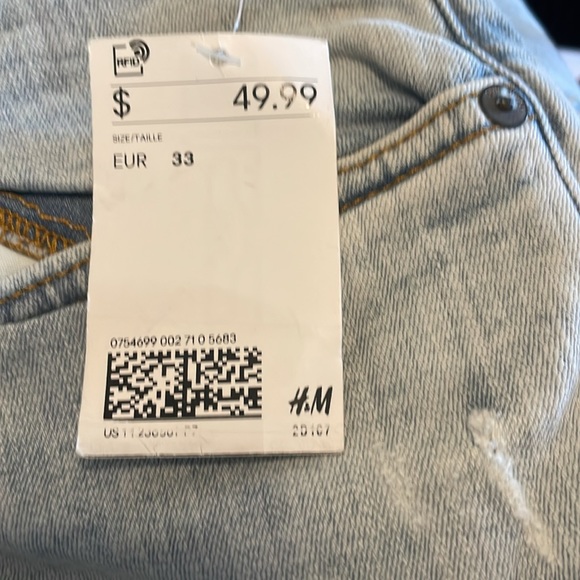 Distressed divided skinny jeans size 33 NWT - Picture 4 of 5